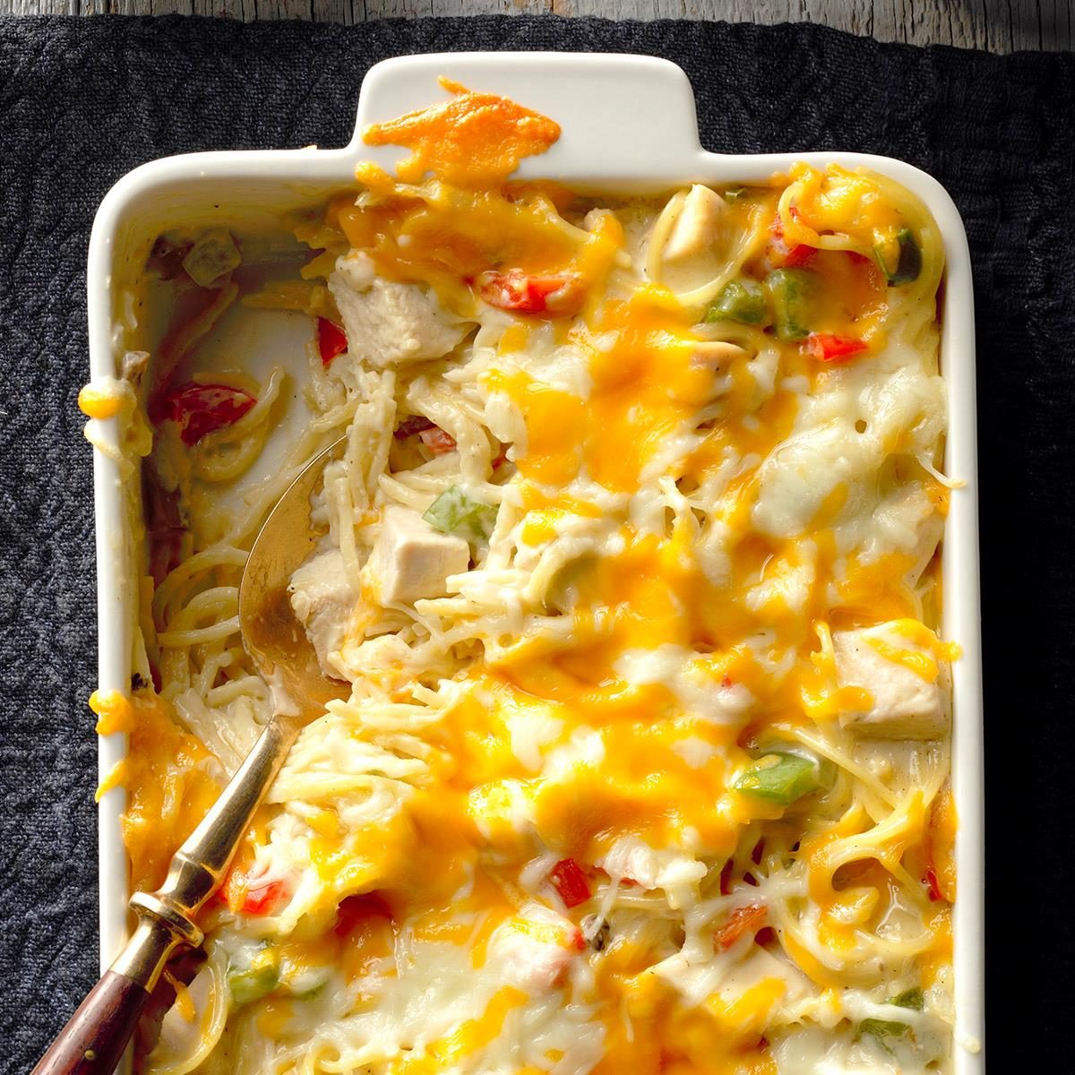 Chicken & Cheese Noodle Bake