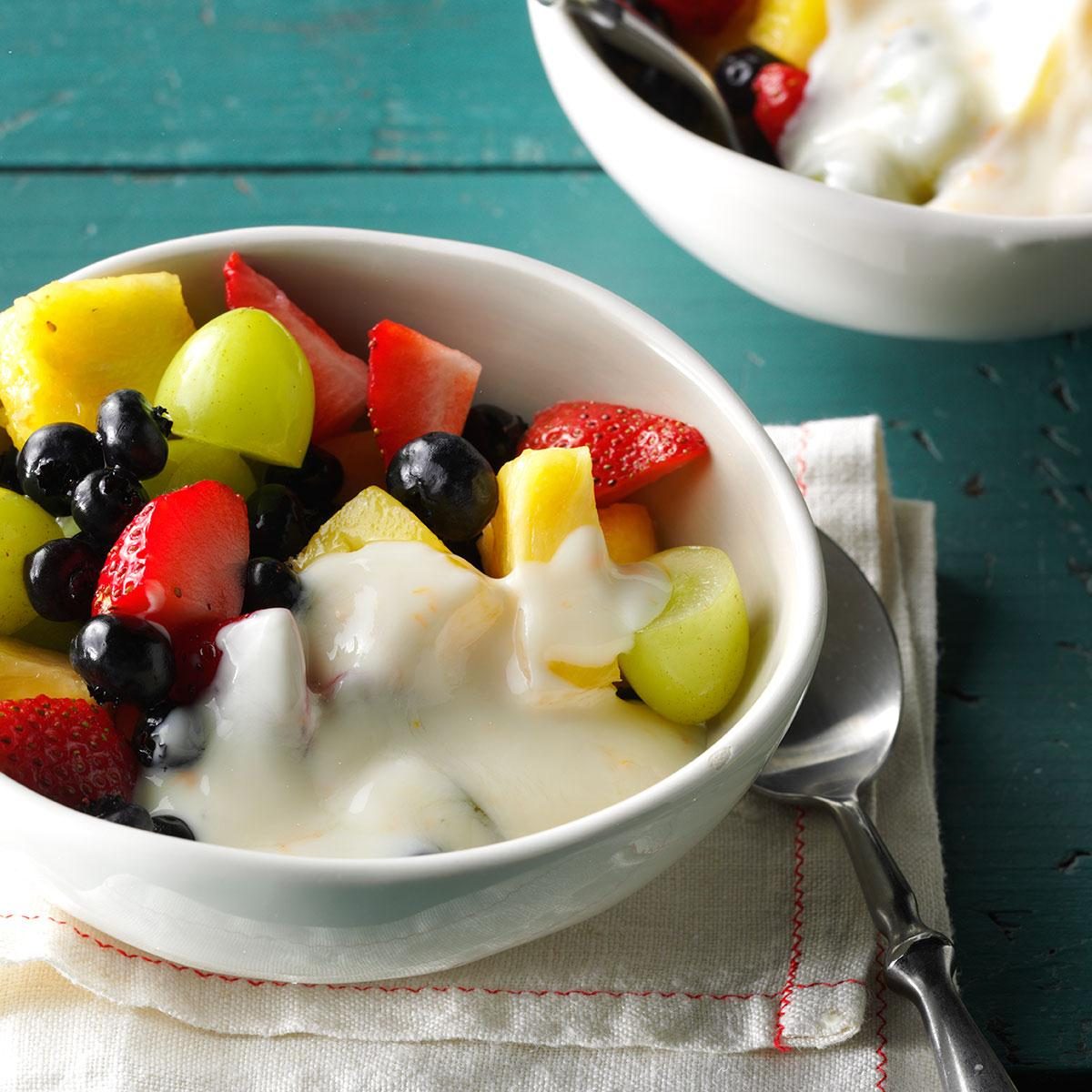 Yogurt and honey fruit cups