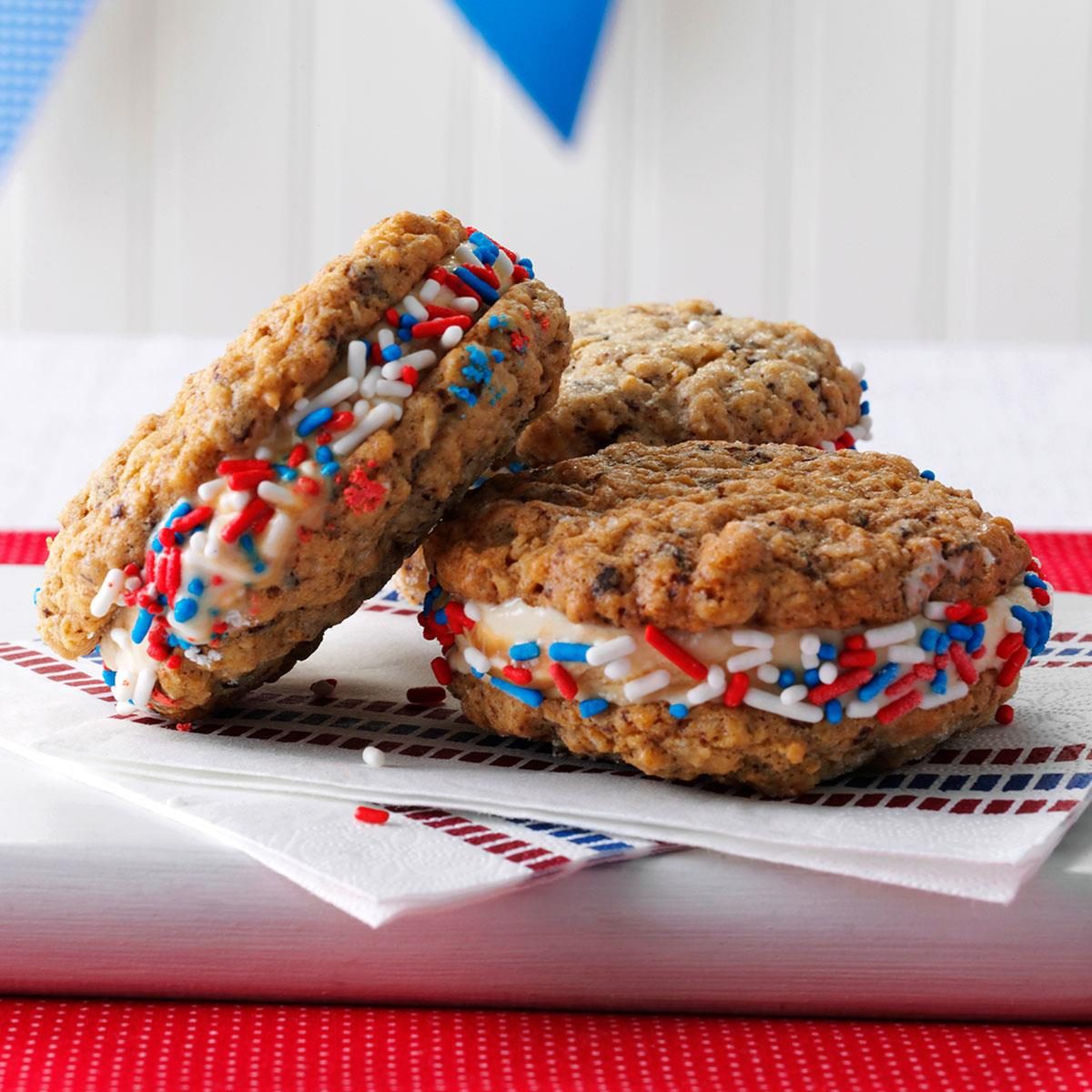 Oatmeal Cookie Ice Cream Sandwiches