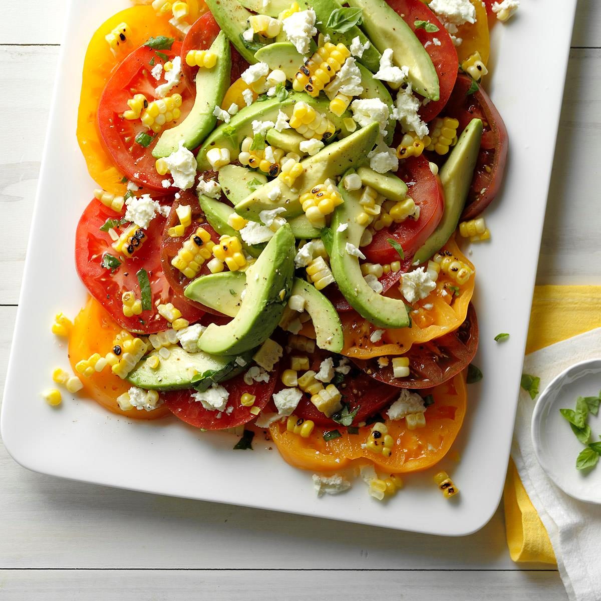 Tomato Avocado And Grilled Corn Salad